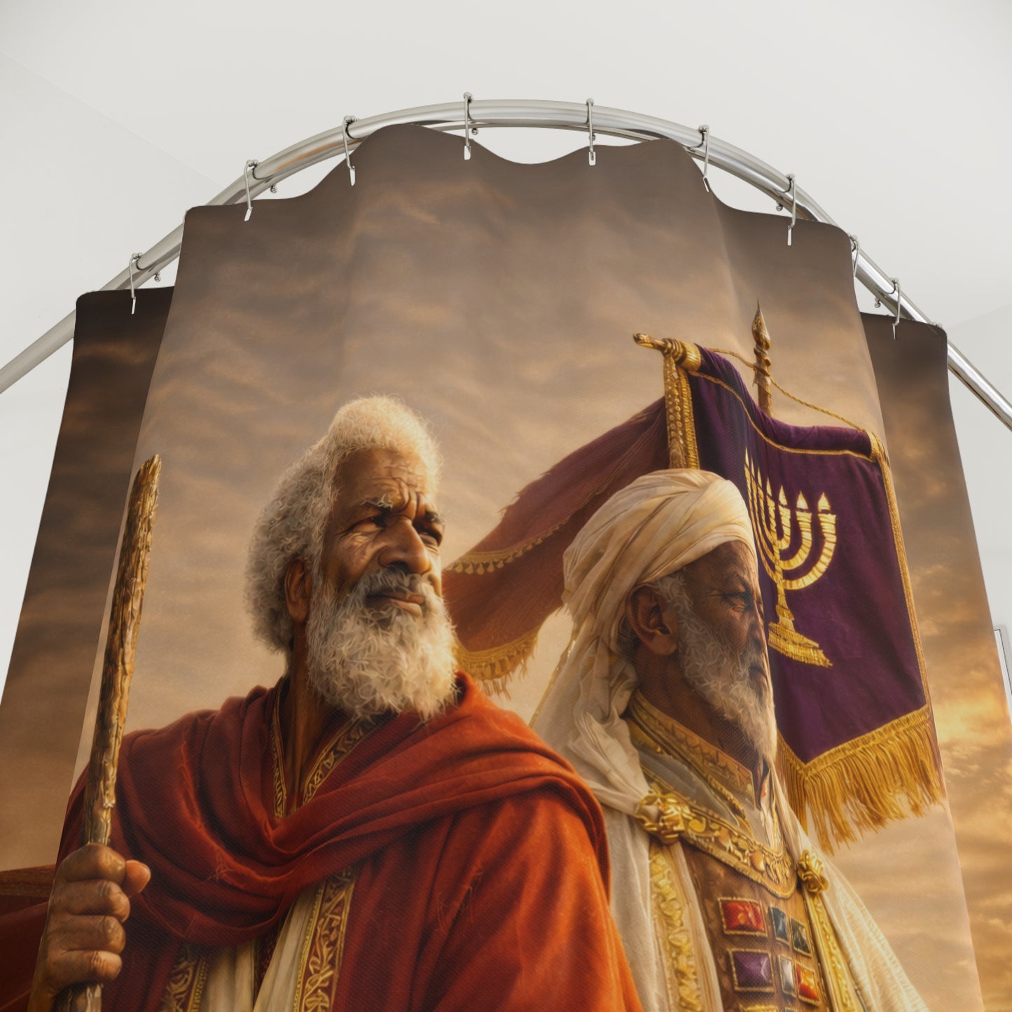 Passover (Moses & Aaron) Shower Curtain