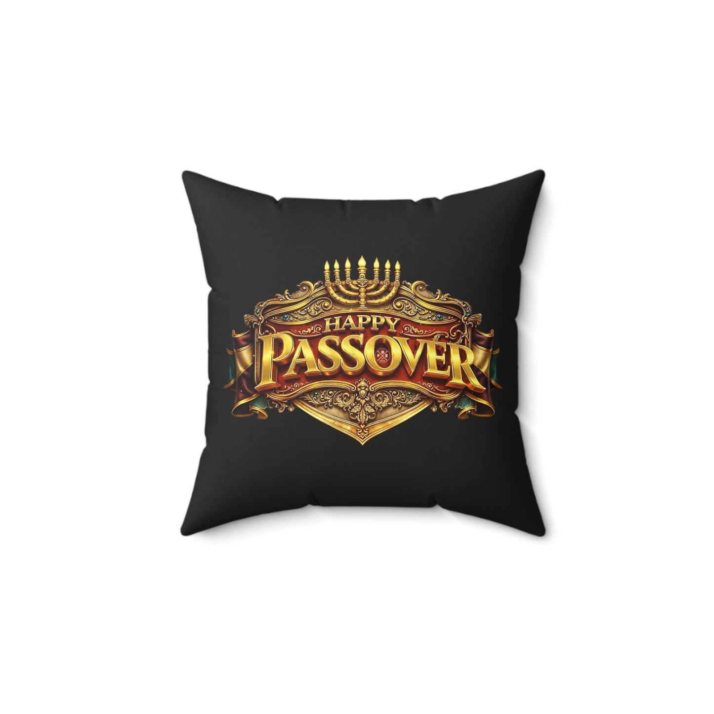 Happy Passover - Obsidian Black - Throw Pillow