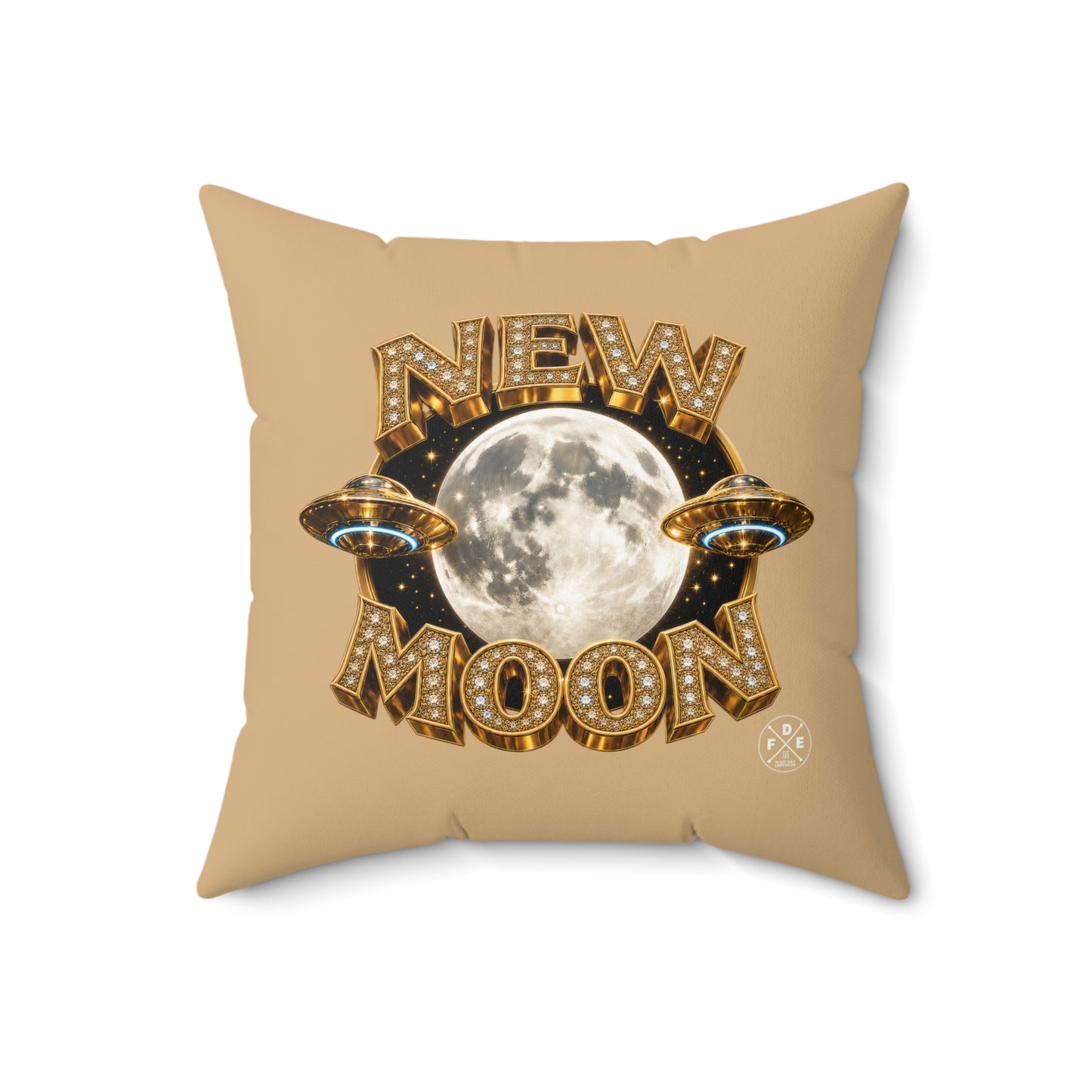 New Moon – Luna Champagne - Throw Pillow