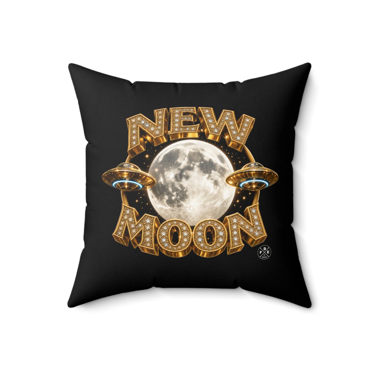 New Moon – Midnight Black - Throw Pillow
