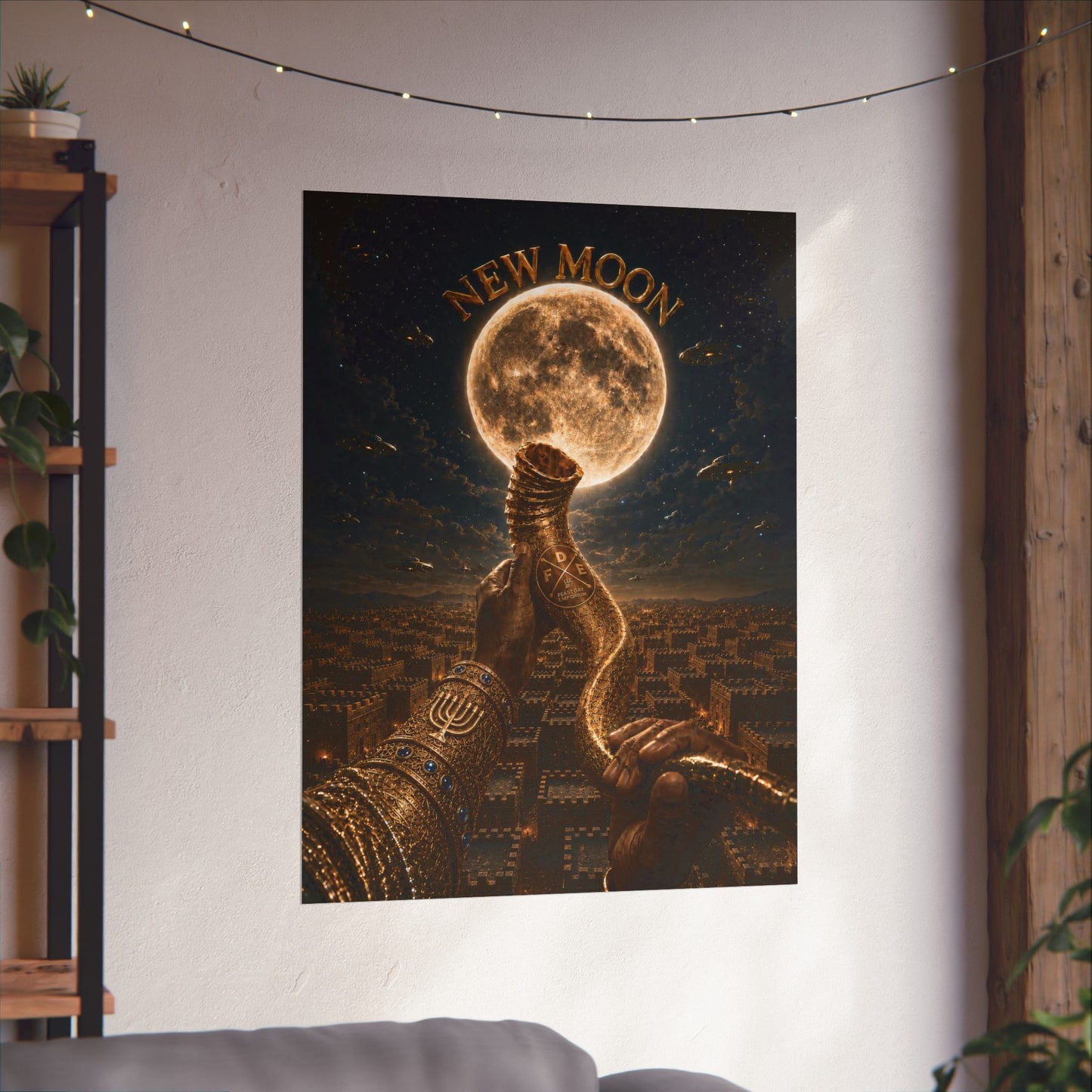 New Moon (w/ Shofar) Matte Poster