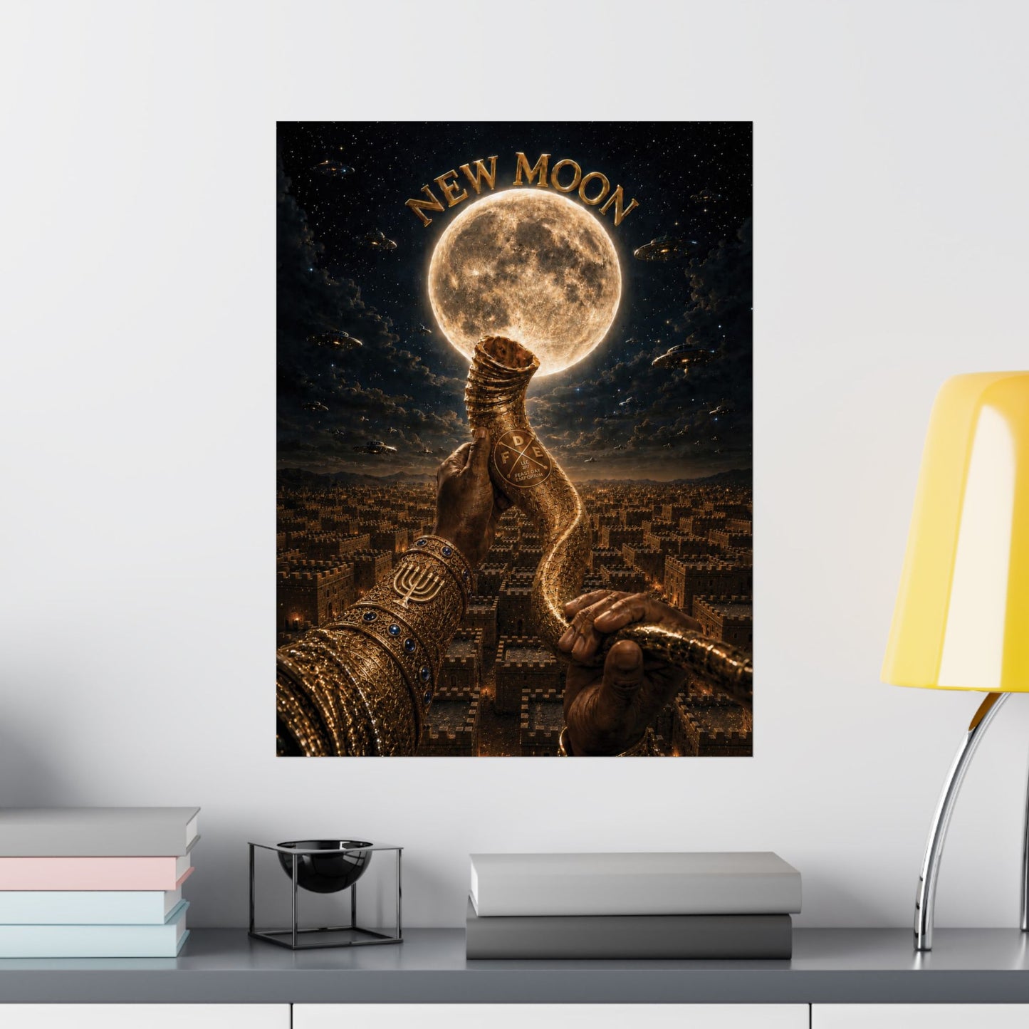 New Moon (w/ Shofar) Matte Poster