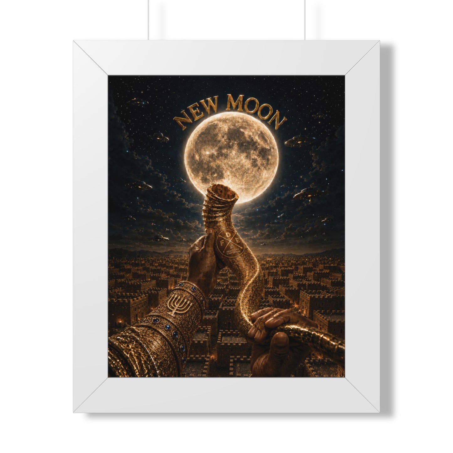 New Moon (w/ Shofar) - Framed Poster
