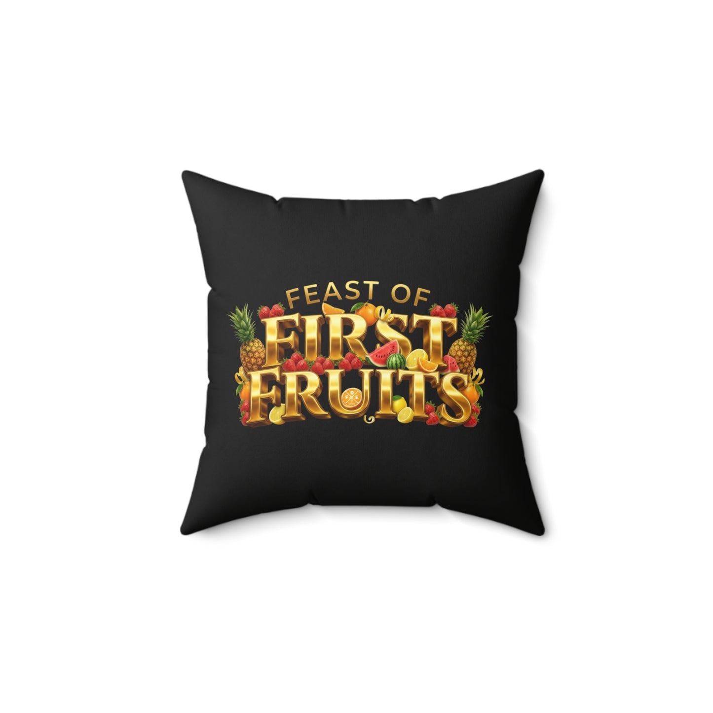 Feast of First Fruits - Obsidian Black - Throw Pillow