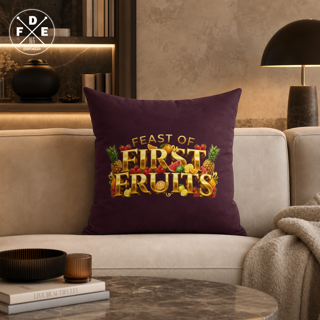 Feast of First Fruits - Blackberry Plum - Throw Pillow