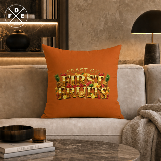 Feast of First Fruits - Citrus Flame - Throw Pillow