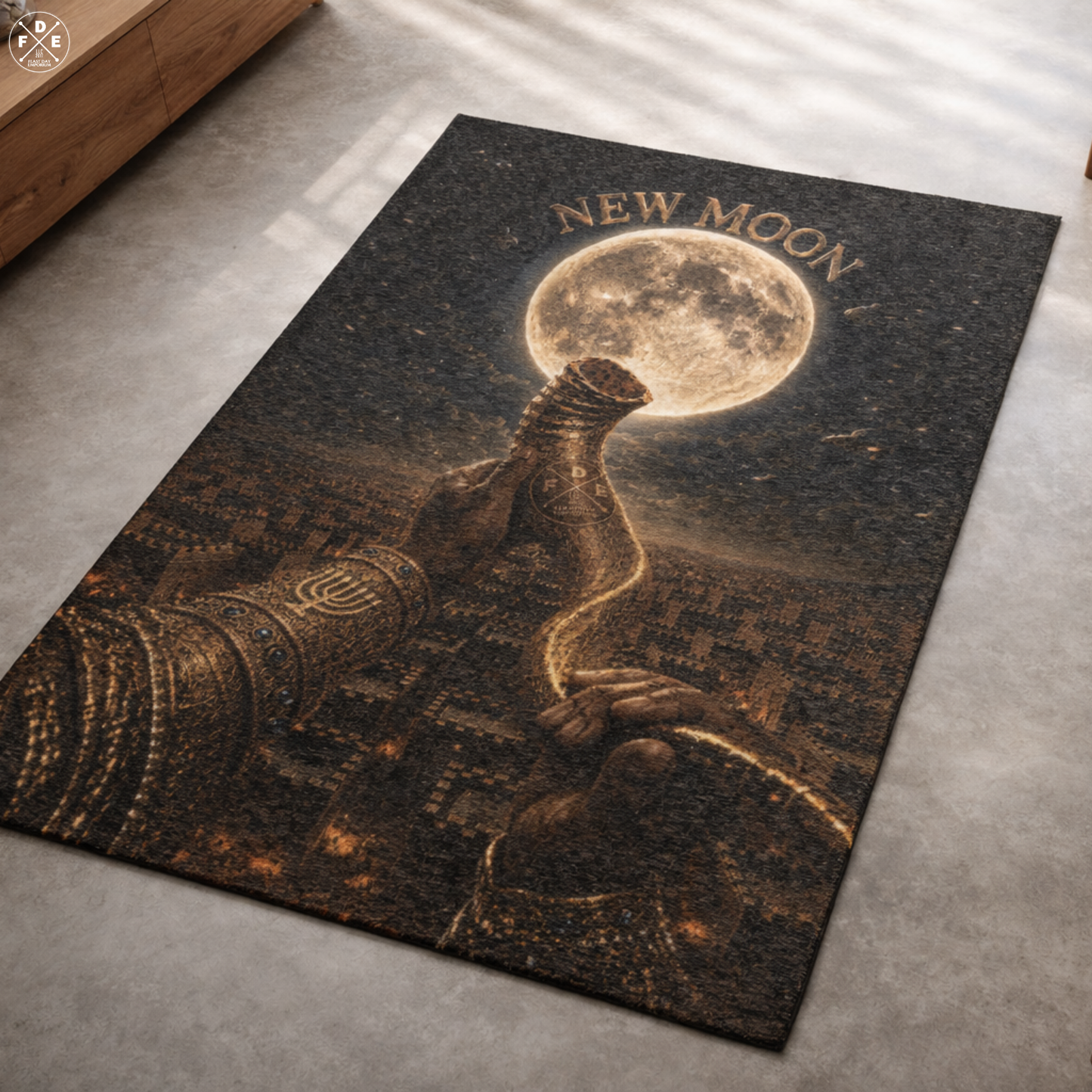 New Moon (w/ Shofar) - Area Rug