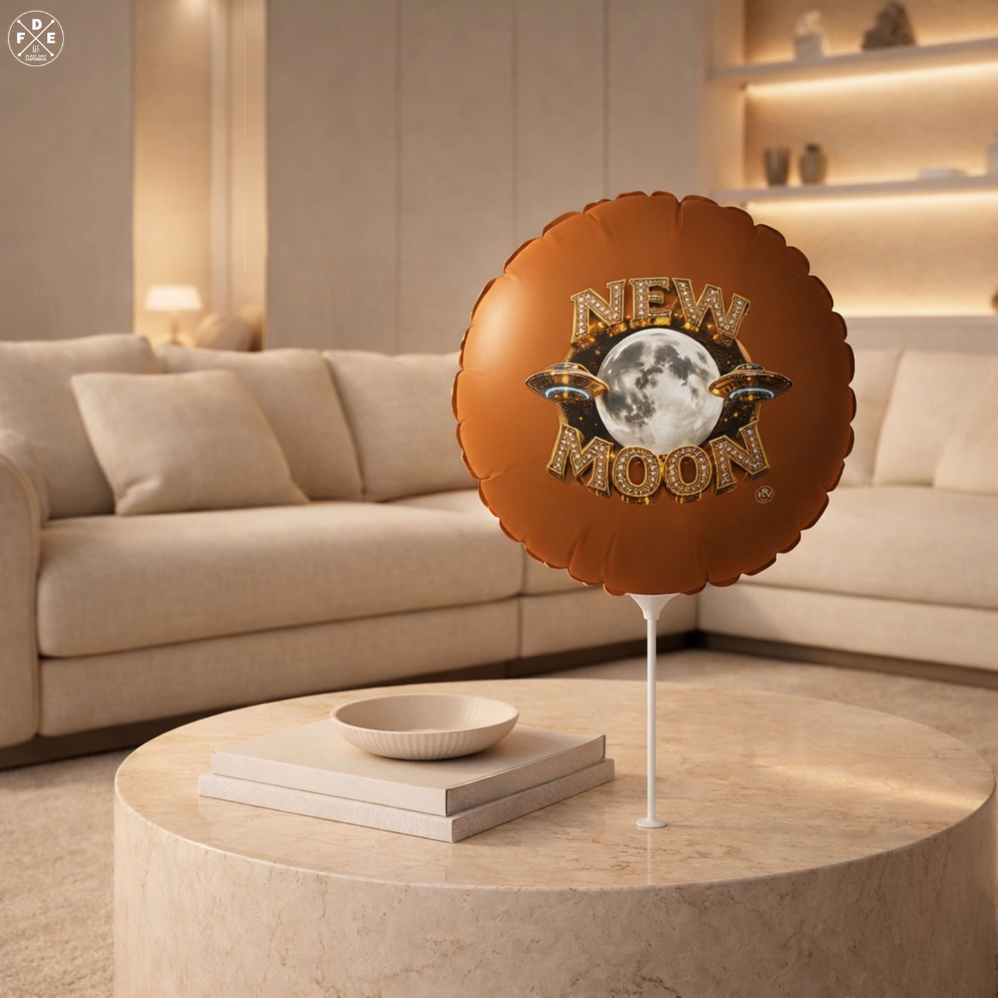 New Moon - Celestial Gold - Foil Balloon