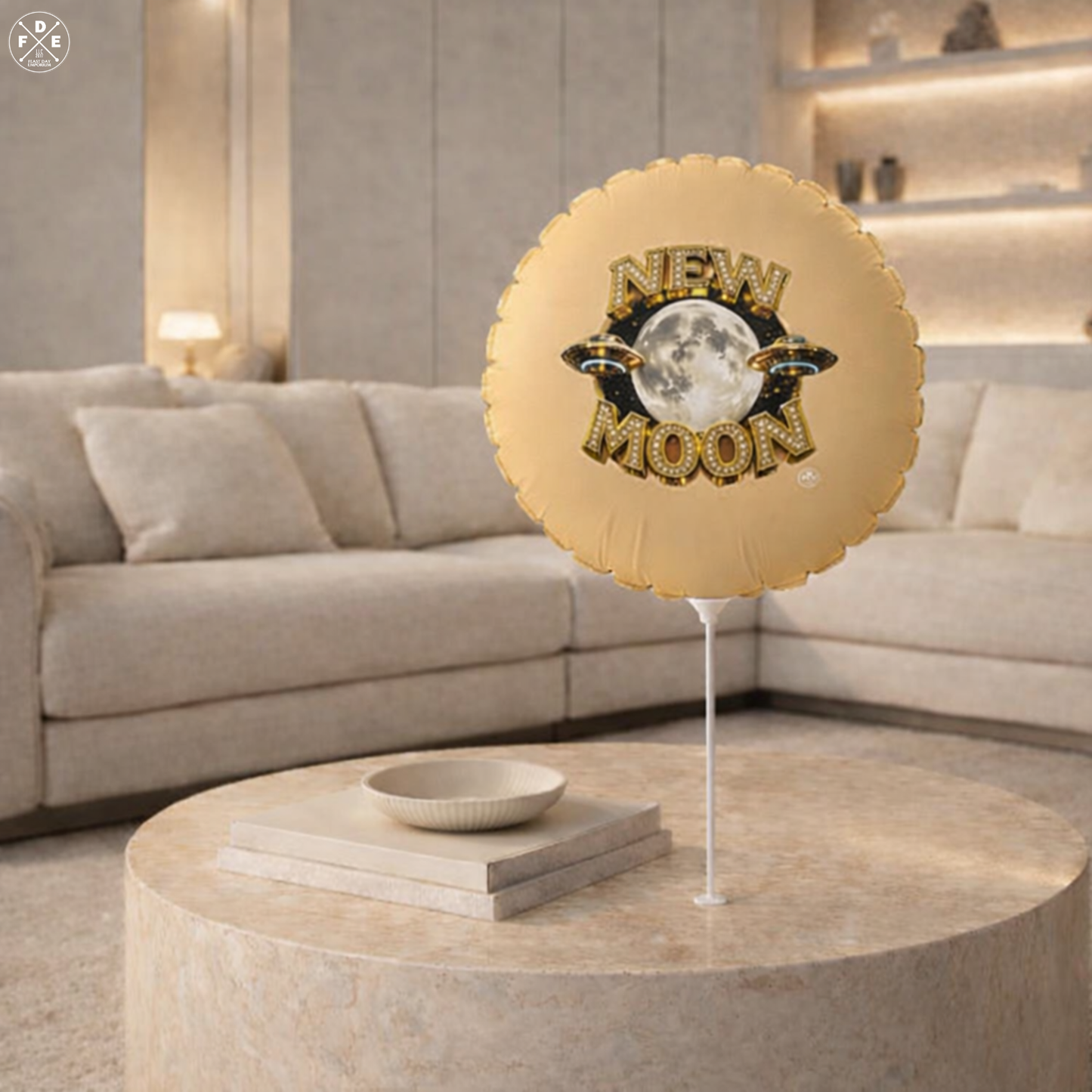 New Moon – Luna Champagne – Foil Balloon