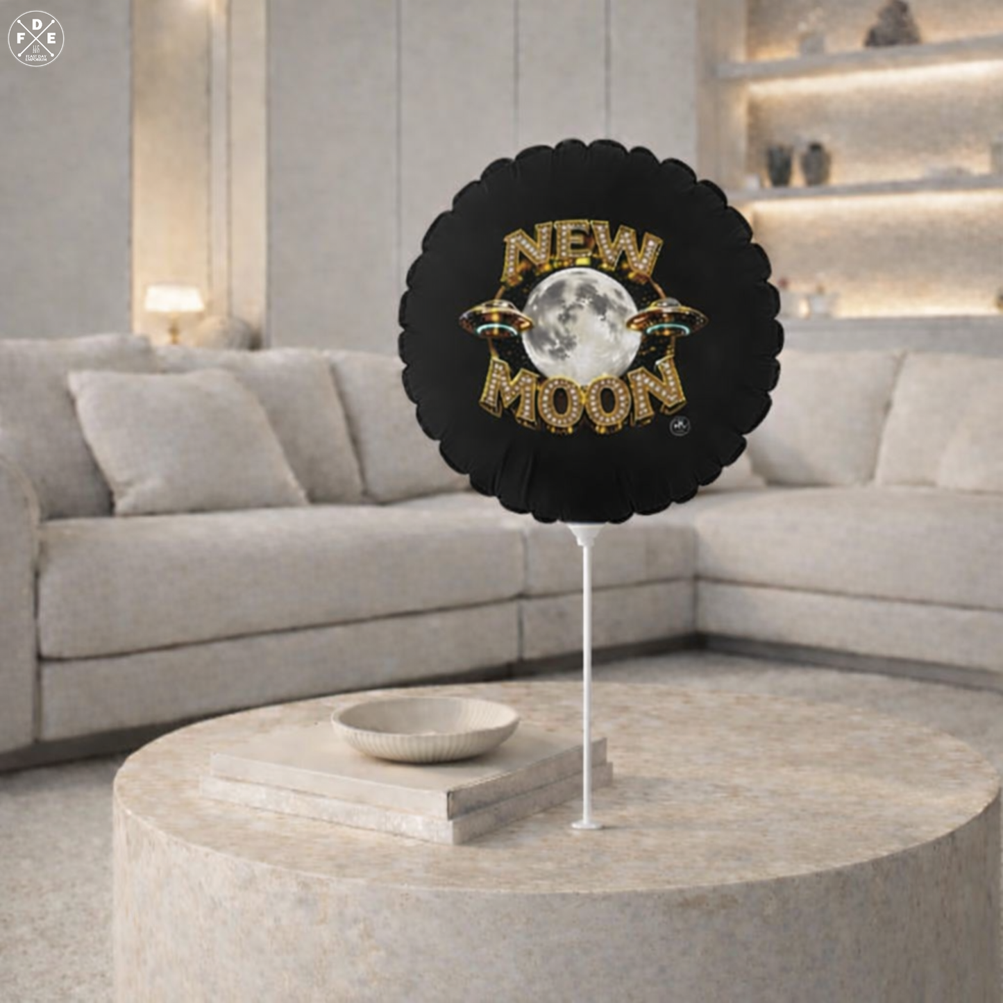 New Moon – Midnight Black –  Foil Balloon