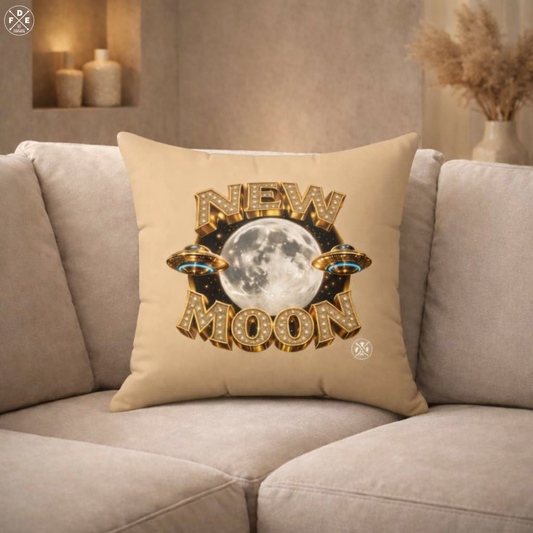 New Moon – Luna Champagne - Throw Pillow