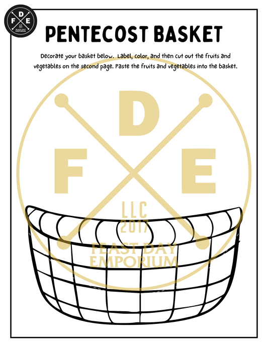Pentecost Basket Worksheet