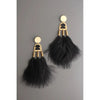 Geometric Black Feather Shoulder Duster