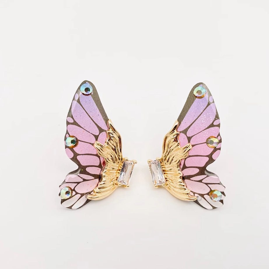 Gradient Butterfly Wings Stud Earrings