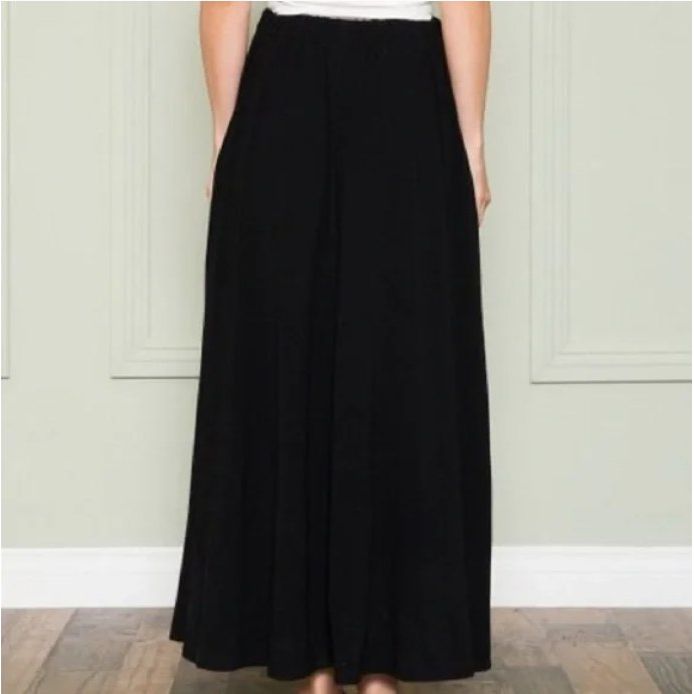 Solid Maxi Skirt with Pockets